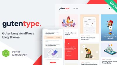 Gutentype v2.1.3 – 100% Gutenberg WordPress Theme for Modern Blog + RTL