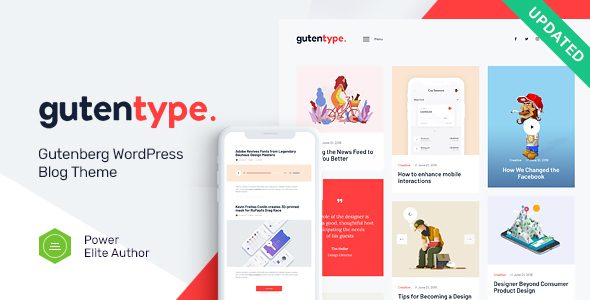 Gutentype v2.1.3 – 100% Gutenberg WordPress Theme for Modern Blog + RTL