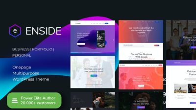 Enside v1.4.6 – Multipurpose Onepage Landing Page WordPress Theme