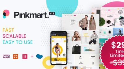 用于 WooCommerce 的 Pinkmart Nulled AJAX 主题免费下载