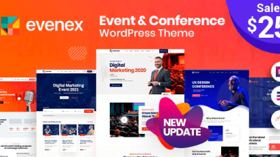 Evenex 1.9.0 – Event Conference WordPress Theme