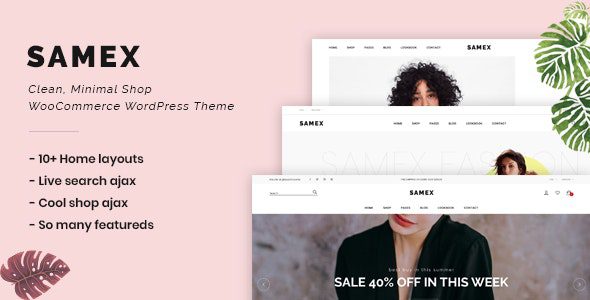 Samex v2.1 – Clean, Minimal Shop WooCommerce WordPress Theme