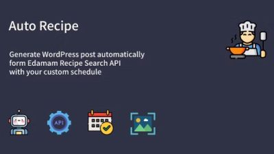 Auto Recipe v1.0.1 – Automatic Recipe Posts Generator Plugin for WordPress