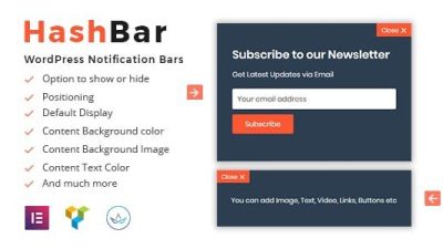 HashBar Pro v.1.3.1 WordPress Notification Bar
