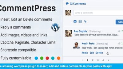 CommentPress v.2.8.1 – Ajax Comments, Insert, Edit and Delete Comments for WP