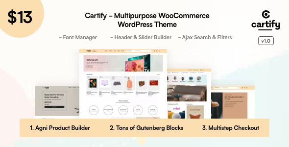 Cartify v.1.1.1 WooCommerce Gutenberg WordPress Theme