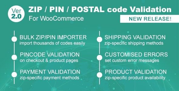 WooCommerce 的 Zip Pin 邮政编码验证器无效