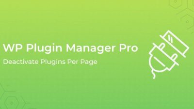 WP Plugin Manager Pro Deactivate plugins per page v1.14.3