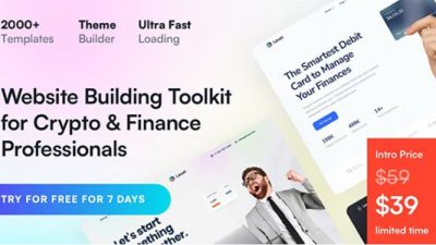 免费下载级别 - 金融技术和加密 WordPress 主题已取消