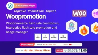 Woopromotion Nulled WooCommerce product promotion sale countdown and Badge Manager Free Download