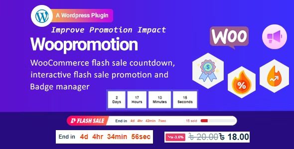 Woopromotion Nulled WooCommerce product promotion sale countdown and Badge Manager Free Download