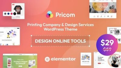 Pricom v.1.1.1 Printing Company & Design Services WordPress theme