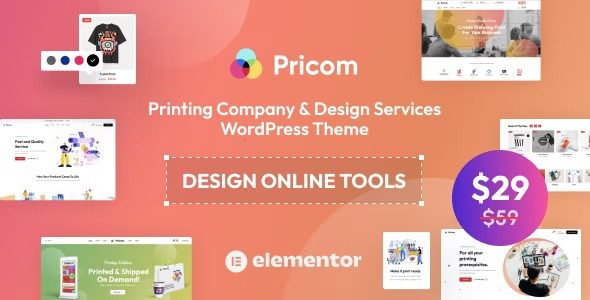 Pricom v.1.1.1 Printing Company & Design Services WordPress theme