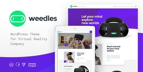 Weedles v.1.1.7- Virtual Reality Landing Page & Store WordPress Theme