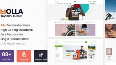 Molla Nulled Multipurpose Responsive Shopify Theme - RTL support Download