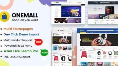 OneMall v.1.9.2 – eCommerce MarketPlace WooCommerce WordPress Theme (Mobile Layouts Included)