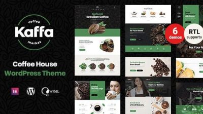 Kaffa Nulled Cafe & Coffee Shop WordPress 主题免费下载