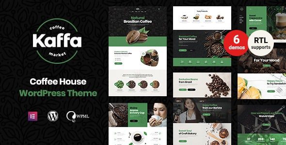 Kaffa Nulled Cafe & Coffee Shop WordPress 主题免费下载