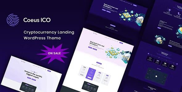 Coeus v.1.1.6 Cryptocurrency Landing Page WordPress Theme