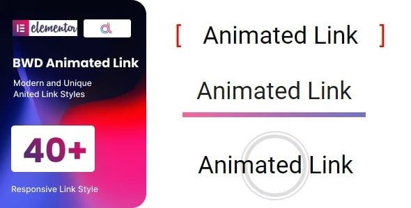BWD Animated Link for elementor 1.0