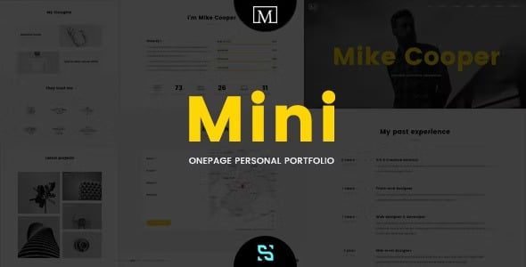 Mini – Onepage Personal Portfolio Theme v.1.6.9