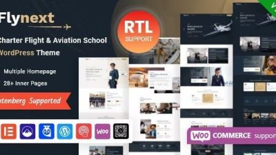Flynext v.2.1.2 Multipurpose Aviation WordPress Theme + RTL