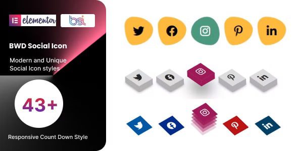 BWD Social Icon addon for elementor v1.0