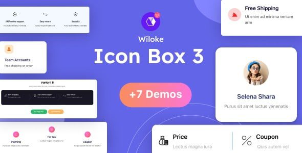 Elementor 的 Wiloke Icon Box Lune 免费下载已取消