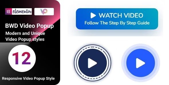 BWD Video Popup for elementor v1.0