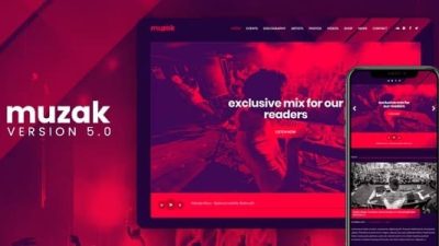 Muzak Nulled 音乐 WordPress 主题免费下载
