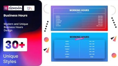 BWD Business Hours addon for elementor v1.0