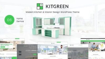 KitGreen - 现代厨房和室内设计 WordPress 主题下载