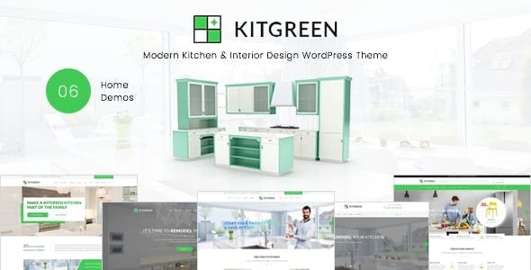 KitGreen - 现代厨房和室内设计 WordPress 主题下载