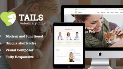 Tails v1.4.5 Veterinary Clinic, Pet Care & Animal WordPress Theme + Shop #