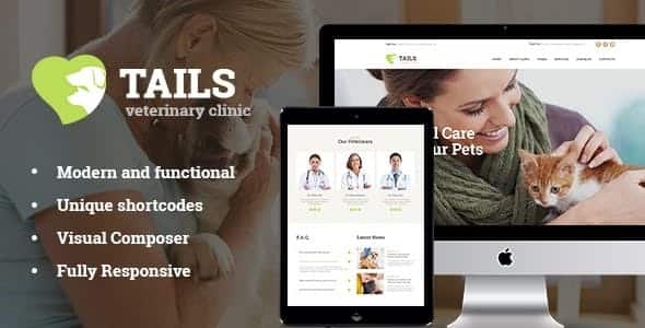 Tails v1.4.5 Veterinary Clinic, Pet Care & Animal WordPress Theme + Shop #