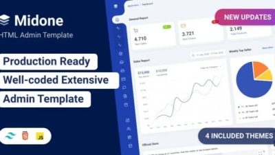 Midone v4.0.9 – HTML Admin Dashboard Template
