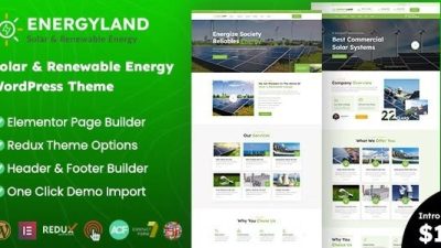 Energyland v1.0.0 – Solar & Renewable Energy WordPress Theme