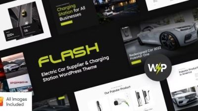 The Flash Nulled Electric Car Supplier & Charging Station WordPress 主题免费下载