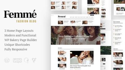 Femme v1.3.4 An Online Magazine & Fashion Blog WordPress Theme