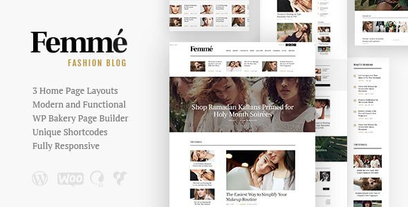 Femme v1.3.4 An Online Magazine & Fashion Blog WordPress Theme