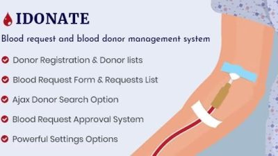 IDonatePro v.2.0.0 Blood Donation, Request And Donor Management WordPress Plugin