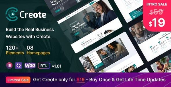 Creote v1.6.1 Consulting Business WordPress Theme