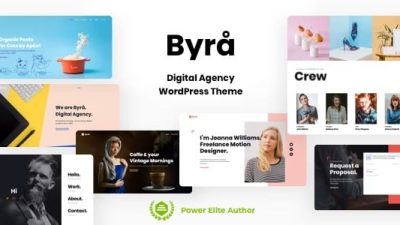 Byra Nulled Simple Portfolio WordPress 主题免费下载