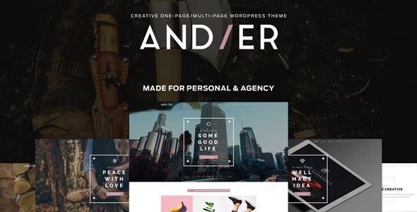 Andier Nulled 响应式单页和多页组合主题免费下载