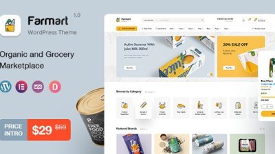 Farmart v1.0.3 – Organic & Grocery Marketplace WordPress Theme