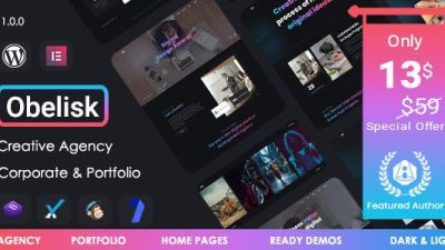 Obelisk v1.7.2 Agency Portfolio & Creative WordPress Theme