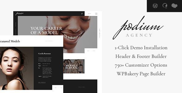 Podium v1.1.6 Fashion Model Agency WordPress Theme #