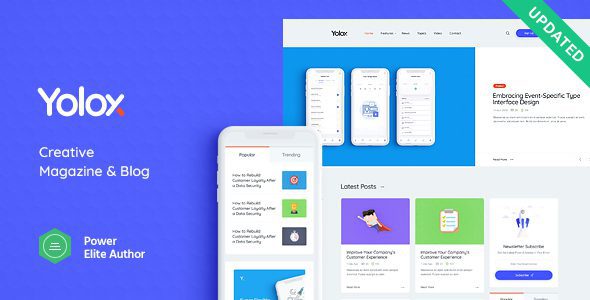 Yolox v.1.0.8 Modern WordPress Blog Theme for Business & Startup