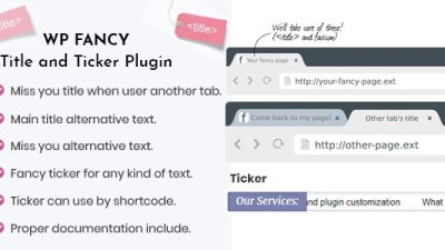 WP Fancy Title and Ticker WordPress Plugin v1.5