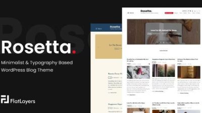 Rosetta v1.3 – Minimalist & Typography Based WordPress Blog Theme